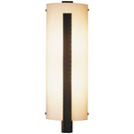 Forged Vertical Bar Wall Sconce - Natural Iron / White Art