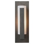 Forged Tall Bar Wall Sconce - Natural Iron / Opal