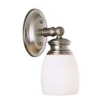 Elise Wall Light - Satin Nickel / Frosted Opal