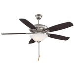 M2017 Dual Mount Ceiling Fan with Light - Brushed Nickel / Silver / Chestnut