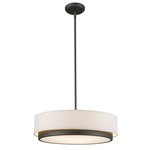 Jade Pendant - White Linen / Factory Bronze