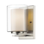 Willow Wall Sconce - Brushed Nickel / Matte Opal