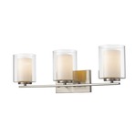 Willow Bathroom Vanity Light - Brushed Nickel / Matte Opal