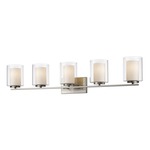 Willow Bathroom Vanity Light - Brushed Nickel / Matte Opal