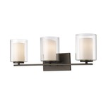 Willow Bathroom Vanity Light - Old Bronze / Matte Opal