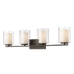 Willow Bathroom Vanity Light - Old Bronze / Matte Opal