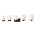 Willow Bathroom Vanity Light - Old Bronze / Matte Opal