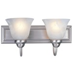 Lexington Bathroom Vanity Light - Brushed Nickel / White Swirl