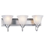 Lexington Bathroom Vanity Light - Brushed Nickel / White Swirl