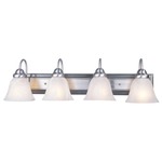 Lexington Bathroom Vanity Light - Brushed Nickel / White Swirl