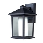 Mesa Outdoor Wall Sconce - Black / Clear / White