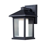 Mesa Outdoor Wall Sconce - Black / Clear / White