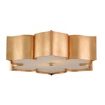 Grand Lotus Ceiling Light - Antique Gold Leaf / Marbelized Acrylic