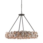 Oyster Circle Chandelier - Bronze / Oyster Shells