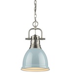 Duncan Chain Pendant - Pewter / Seafom