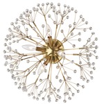 Dunkirk Wall Sconce / Ceiling Flush Light - Aged Brass / Crystal