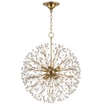 Dunkirk Chandelier - Aged Brass / Crystal