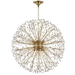 Dunkirk Chandelier - Aged Brass / Crystal