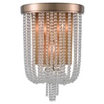 Royalton Wall Sconce - Aged Brass / Clear