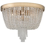Royalton Ceiling Light Fixture - Aged Brass / Clear