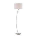 Signature 82733 Floor Lamp - Satin Chrome / White