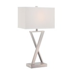 Alexis Table Lamp - Chrome / Off White