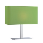 Levon Table Lamp - Chrome / Sheer Green