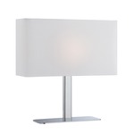 Levon Table Lamp - Chrome / Sheer White