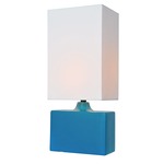 Kara Table Lamp - Aqua / Off White