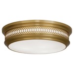 Williamsburg Tucker Ceiling Light Fixture - Antique Brass / Frosted White