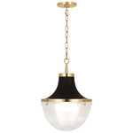 Brighton Pendant - Modern Brass / Clear Halophane