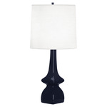 Jasmine Table Lamp - Midnight Blue / Oyster Linen