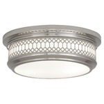 Williamsburg Tucker Ceiling Light Fixture - Polished Nickel / Frosted White