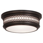 Williamsburg Tucker Ceiling Light Fixture - Deep Patina Bronze / Frosted White