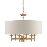 Bering Chandelier - Antique Brass / Off White