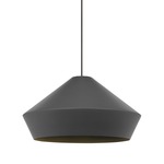 Brummel Freejack Pendant - Satin Nickel / Charcoal Gray