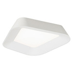 Rhonan Ceiling Flush Light - White / Clear