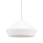 Brummel KableLite Pendant - Satin Nickel / Matte White