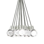 Mina Multi-Light Pendant - Satin Nickel / Black Cord