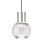 Mina Pendant - Satin Nickel / Gray Cord