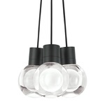 Mina Multi-Light Pendant - Black / Black Cord