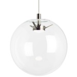 Palona LED Pendant - Satin Nickel / Clear