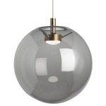 Palona LED Pendant - Aged Brass / Smoke