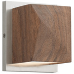 Cafe Wall Sconce - Satin Nickel / Walnut