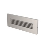 Louver Outdoor Horizontal Turtle Light LED Brick Light - Satin Nickel