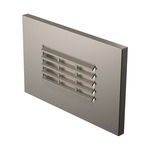 Louver Outdoor LED Turtle Step Light - Satin Nickel