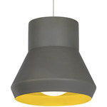 Milo Pendant - Gray / Chartreuse