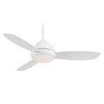 Concept I Ceiling Fan with Light - White / White