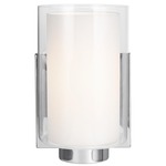 Bergin Wall Sconce - Floor Model - Chrome / Clear / White