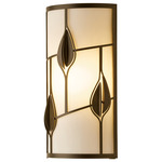 Alisons Leaves Wall Sconce - Bronze / White Art